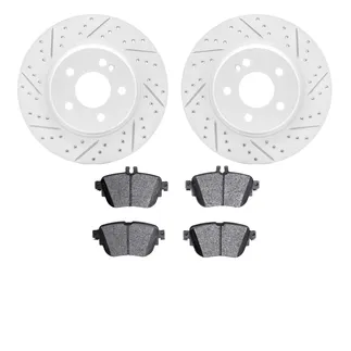 R1 Concepts WBUN1-63048 Brake Rotors - Carbon Coated - D/S W/ Optimum Oe Pads